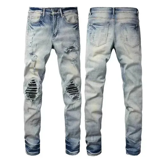 Levi's 501 Slim Fit Distressed Light Wash