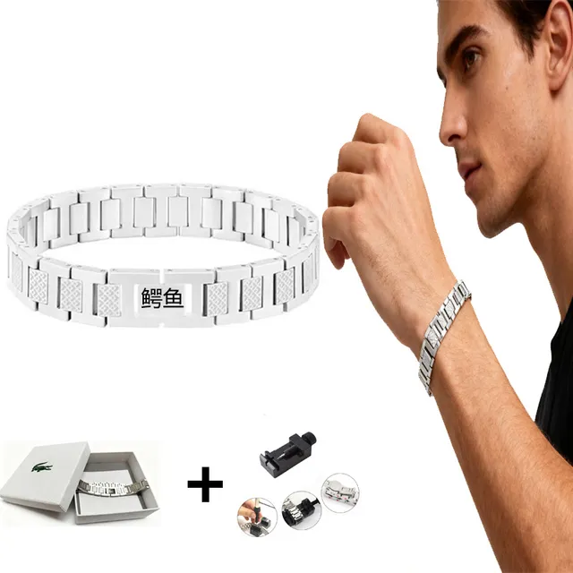 Chrome Hearts Ceramic Bracelet Crocodile Logo