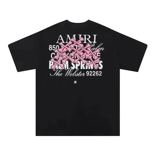 Amiri × Palm Angels Graphic Tee Palm Springs Bone Print