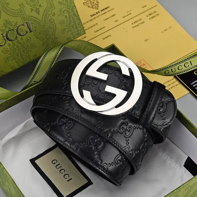 Gucci Horsebit 1955 Belt GG Embossed Leather