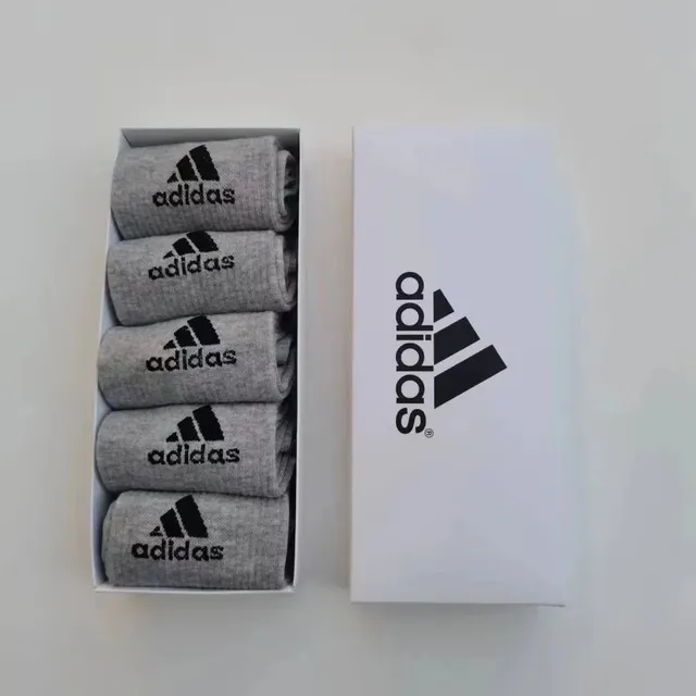Adidas短袜-五双黑色