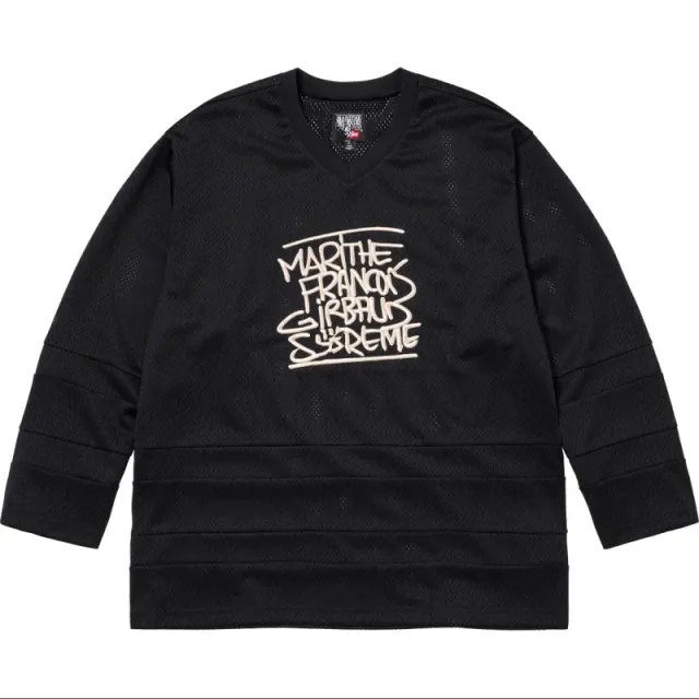 Supreme Mesh Hockey Jersey Marithe Francois Girbaud Logo