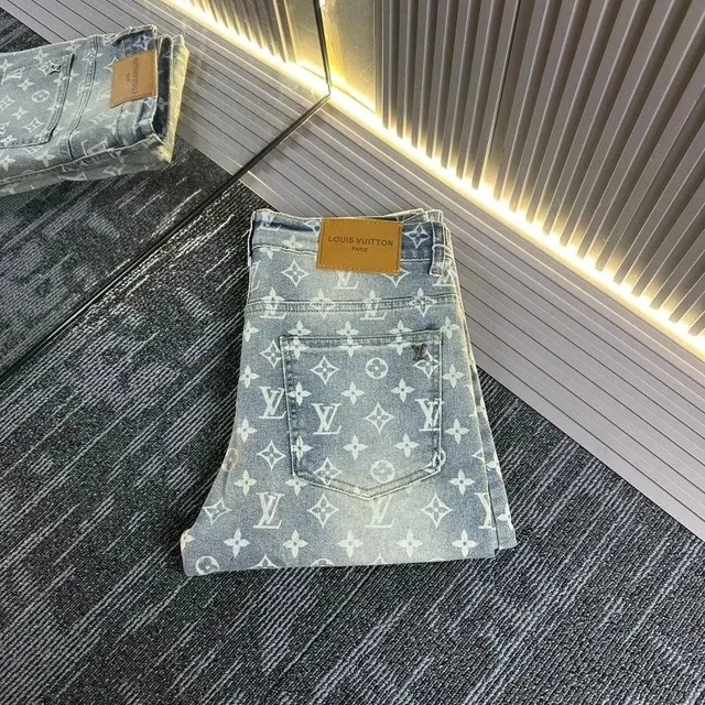 Louis Vuitton Monogram Jeans Denim with White LV Print