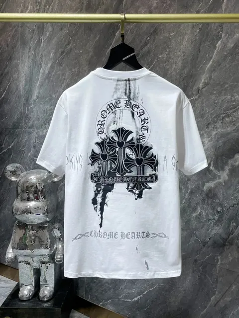 Chrome Hearts Graphic Tee Cross Logo Print