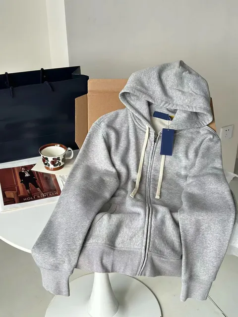 Polo Ralph Lauren Zip-Up Hoodie Heather Grey