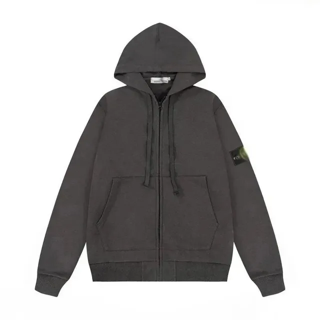 Stone Island Zip-Up Hoodie Reflective Badge