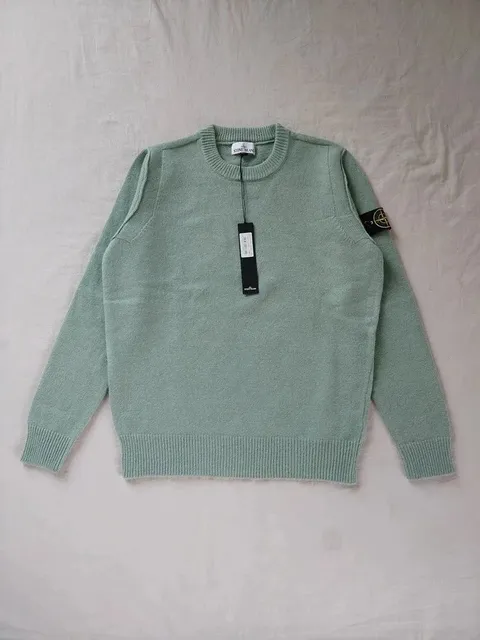 Stone Island Cotton Knit Sweater Mint Green