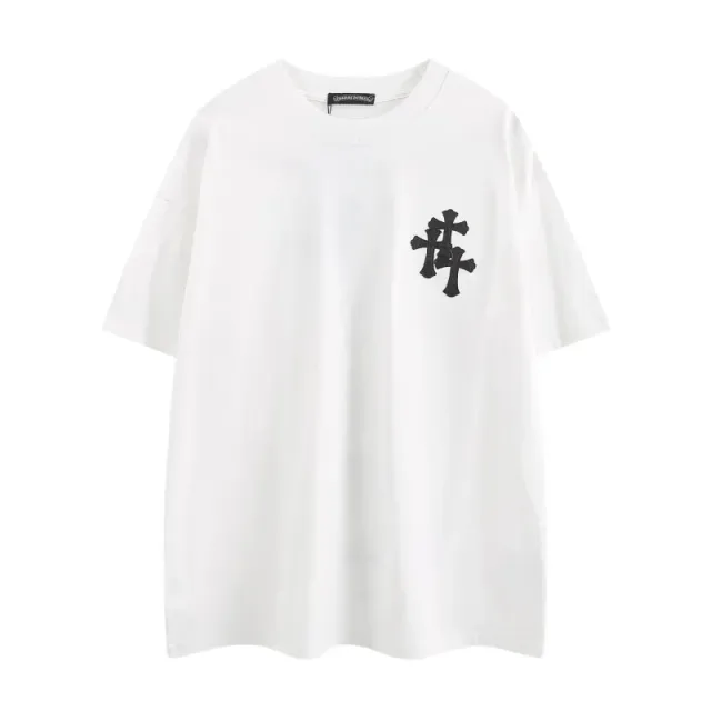 Chrome Hearts Cross Logo Tee Black Cross Embroidery