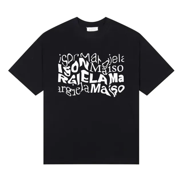 Maison Margiela Graphic Tee Distorted Logo Print