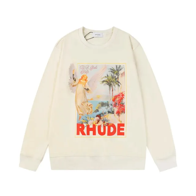 Rhude Crewneck Sweatshirt With Gods Help Graphic