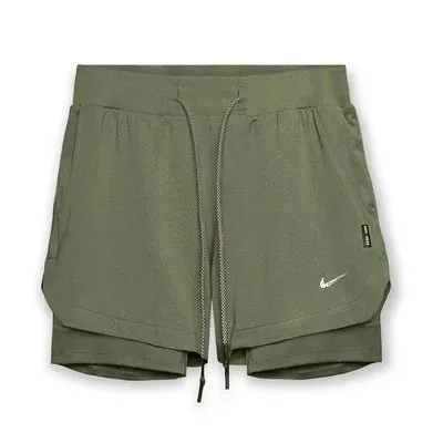 Nike 2-in-1 Running Shorts Olive