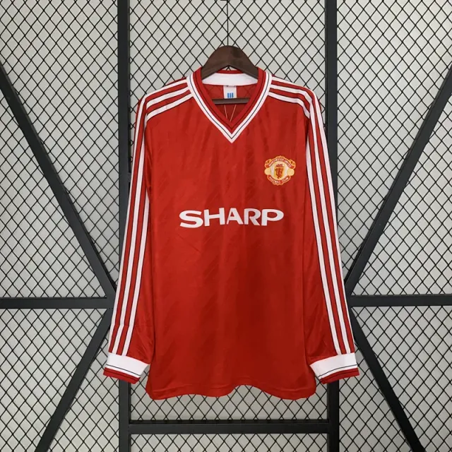 86-88 manchester united home long sleeves