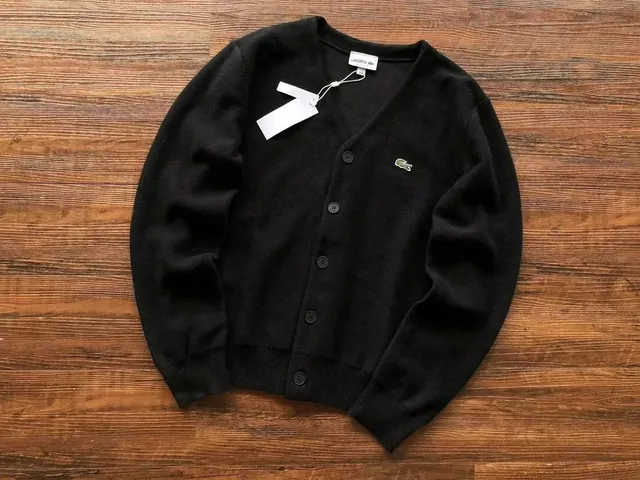 Lacoste V-Neck Cardigan Classic Crocodile Logo