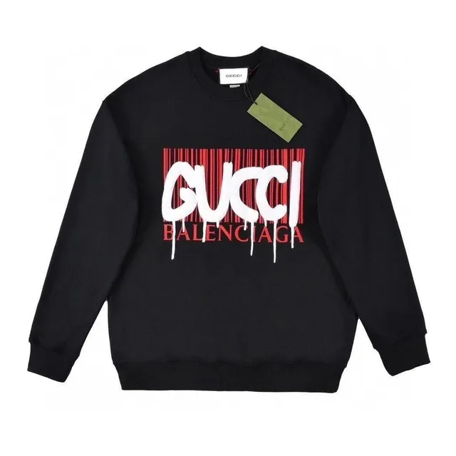 Gucci × Balenciaga Crewneck Sweatshirt Barcode Logo Print
