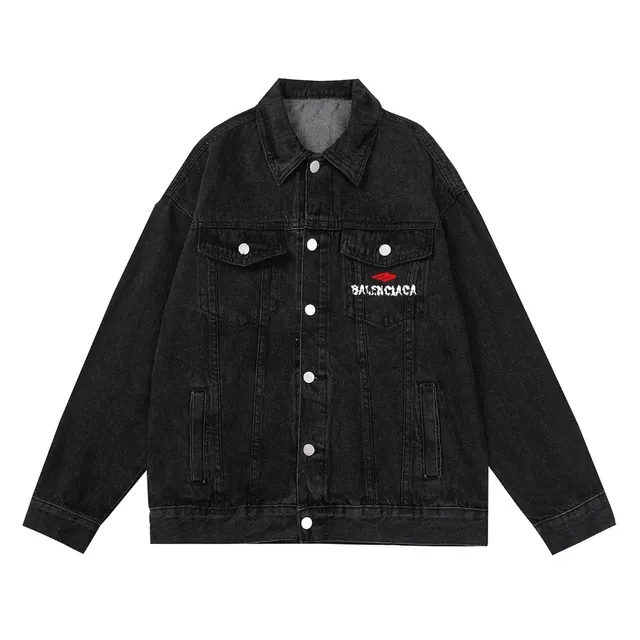 Balenciaga Denim Jacket Embroidered Logo