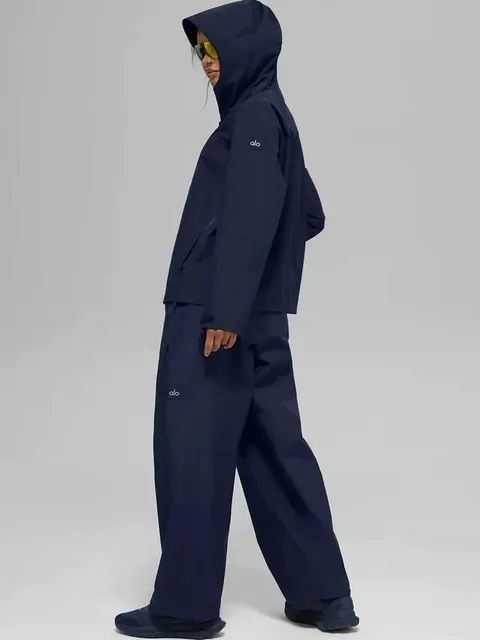 Alo Yoga Hooded Jacket Navy