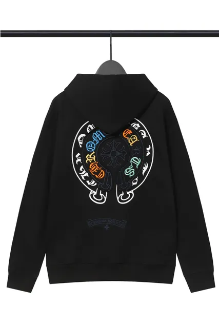 Chrome Hearts Zip-Up Hoodie Multi-Color Cross Logo Embroidery