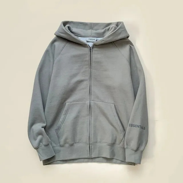 Fear of God Essentials Zip-Up Hoodie Essentials Logo