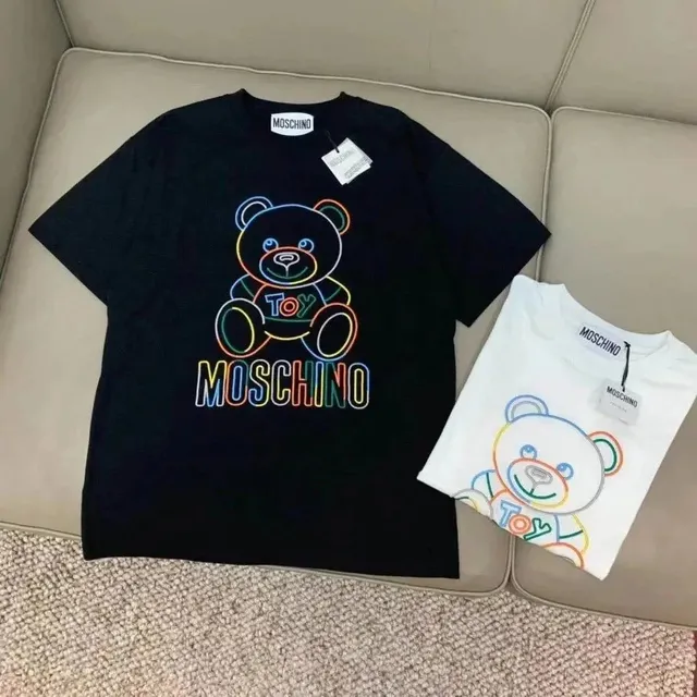 Moschino Bear Logo Tee Neon Outline