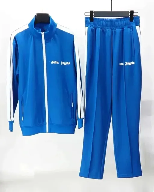 Palm Angels Track Suit Blue with White Stripes