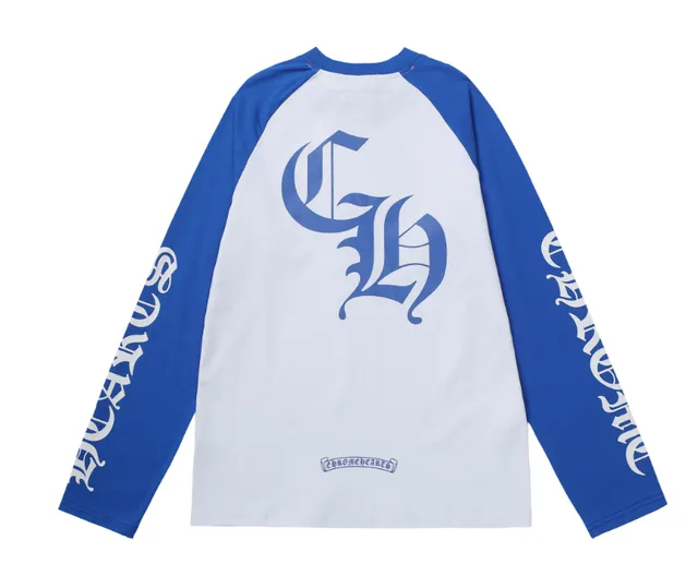 Raglan Long Sleeve Tee Chrome Hearts Logo Print