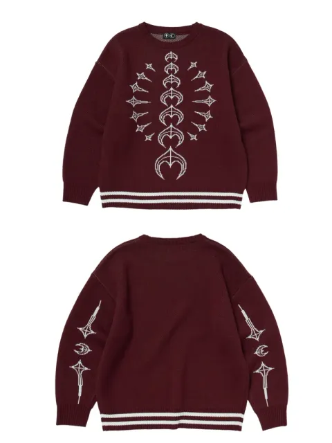 Gallery Dept. Knit Sweater Embroidered Arrow Motif