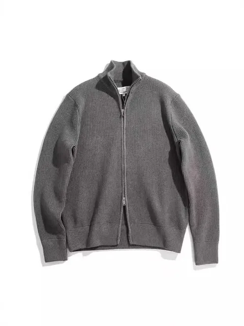Maison Margiela Zip-Up Ribbed Sweater