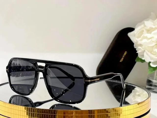 Tom Ford Aviator Sunglasses Black Acetate