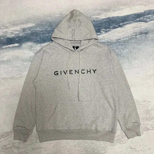 Givenchy Logo Hoodie Heather Grey