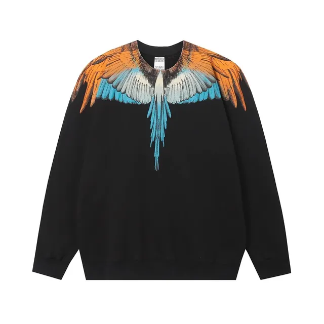 Marcelo Burlon Wings Sweatshirt Orange Blue Wings