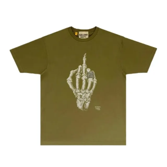 Gallery Dept. Skeleton Hand Tee Olive Green