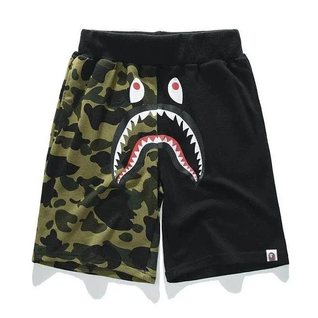 BAPE Shark Shorts Camo Split Shark