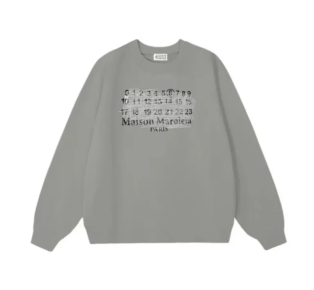 Maison Margiela Crewneck Sweatshirt Numbers Print