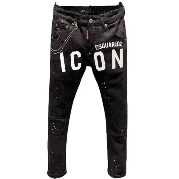 Dsquared2 Icon Jeans Distressed Logo Print