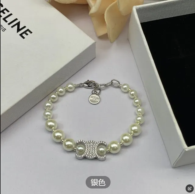 Celine Pearl Bracelet Crystal-Embellished