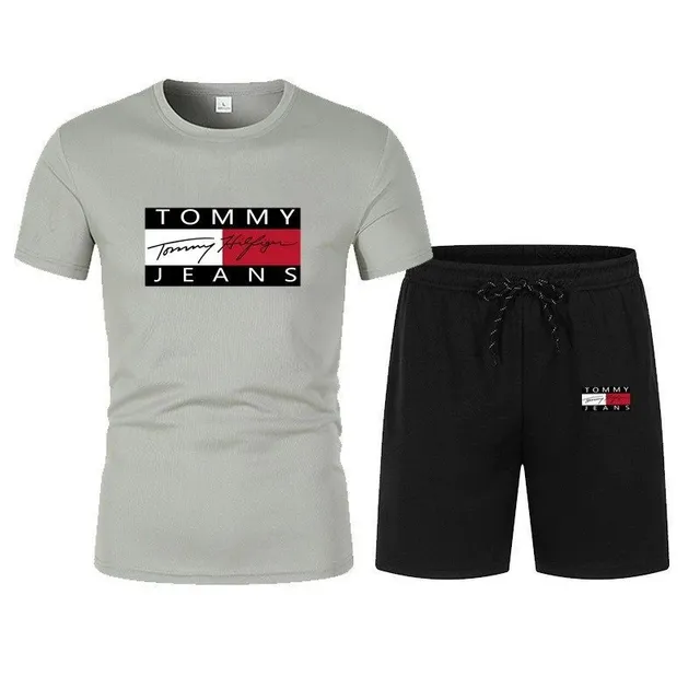 Tommy Hilfiger Logo Tee & Shorts Set Flag Logo