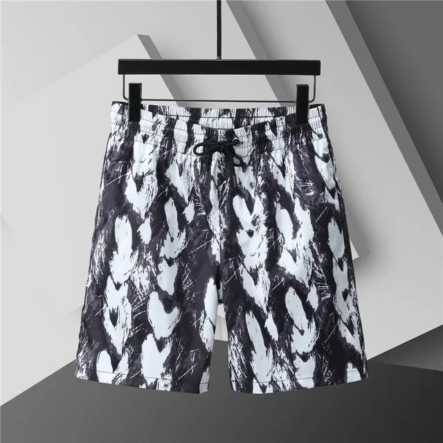 Balenciaga Printed Shorts Abstract Brushstroke