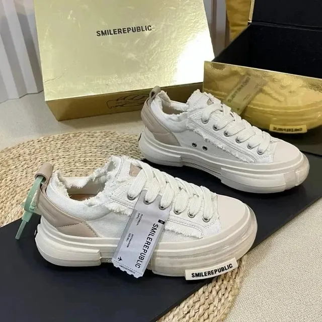 Chunky Sneaker Distressed Canvas