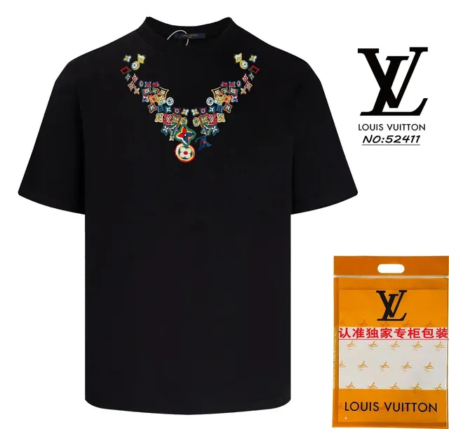 Louis Vuitton T-Shirt Multicolor Patch Embroidery