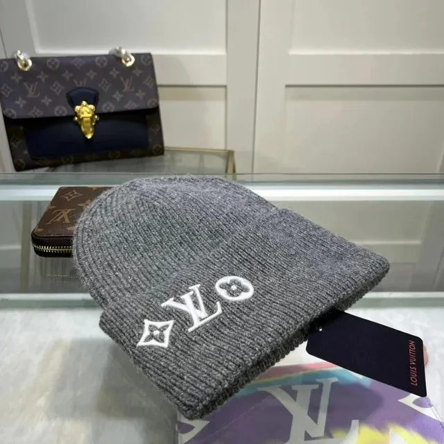 Louis Vuitton Knit Beanie LV Monogram Embroidery