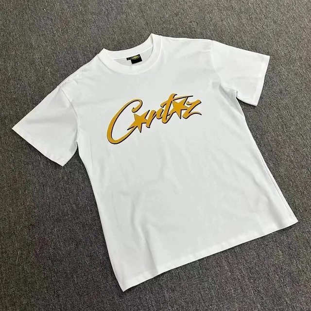 Corteiz Graphic Tee Gold Script Logo