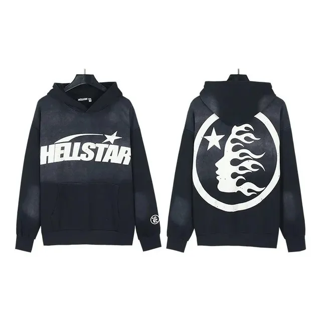 Hellstar Hoodie Gradient Wash with Logo Print
