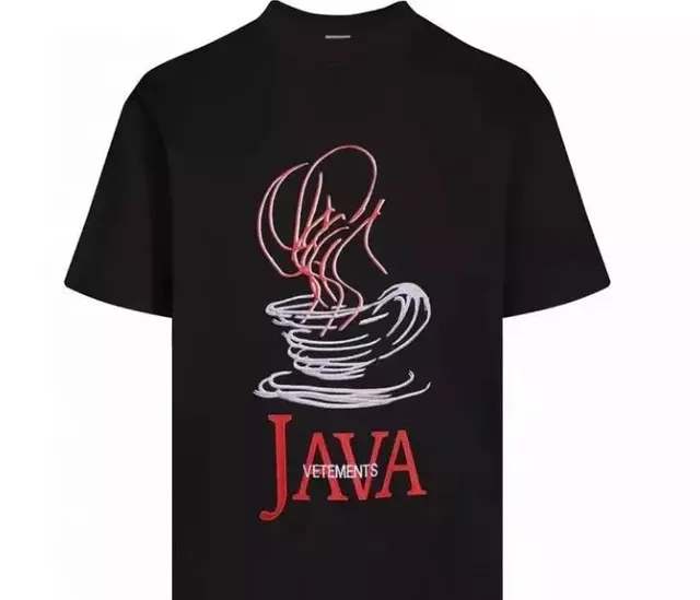 Vetements Java T-Shirt Embroidered Logo