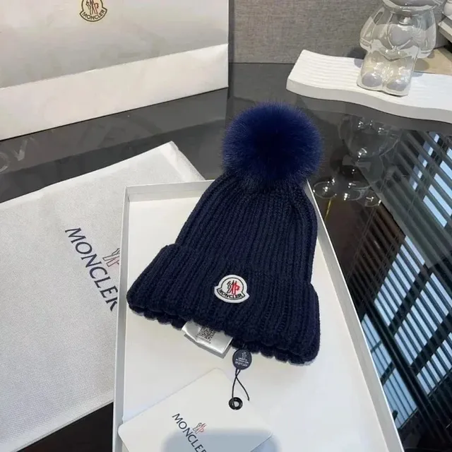 Moncler Knit Beanie Pom-Pom