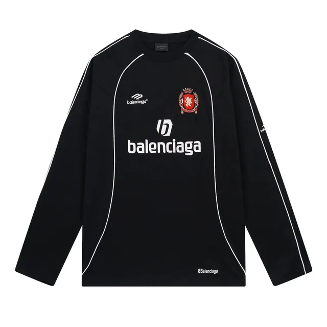 Balenciaga Long-Sleeve Training Top Club Crest