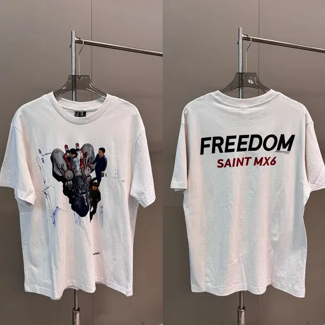 Saint Laurent Graphic Tee Saint MX6 Print