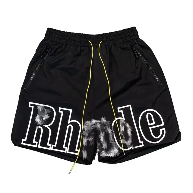 Rhude Logo Shorts Distressed Print
