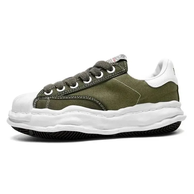 Sacai Lace-Up Sneaker Olive Canvas