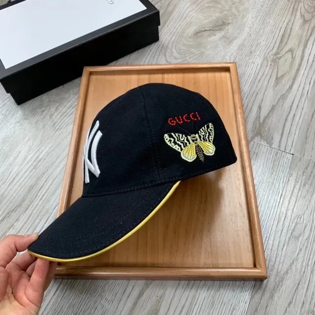 Gucci × MLB Baseball Cap Butterfly Embroidery