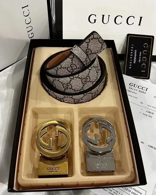 Gucci GG Marmont Belt Monogram Canvas with Interlocking G Buckles